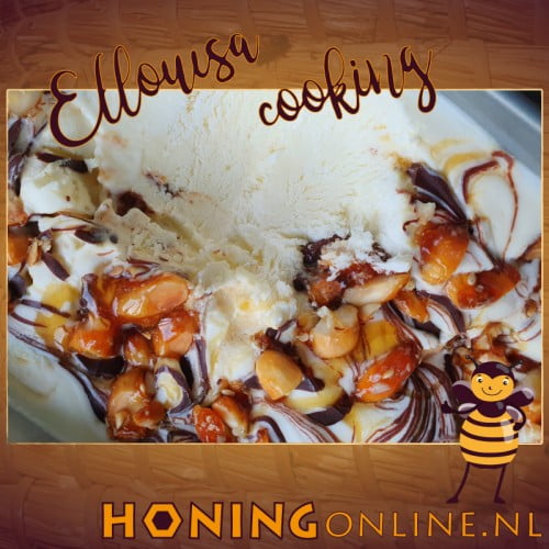 Recept om zelf ijs te maken met raathoning. Heideraathoning honingijs zonder ijsmachine.