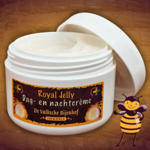 Deze dag en nachtcrème met royal jelly heeft een witte kleur en zachte structuur. Deze anti rimpelcrème gaat veroudering van de huid tegen.