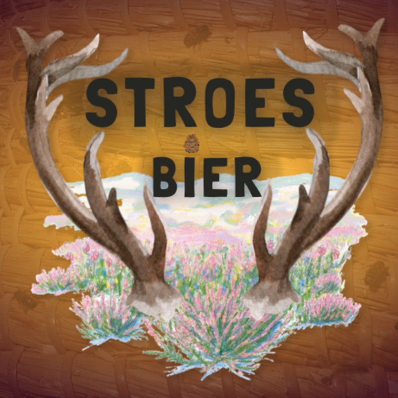 Het logo van stroes bier. 