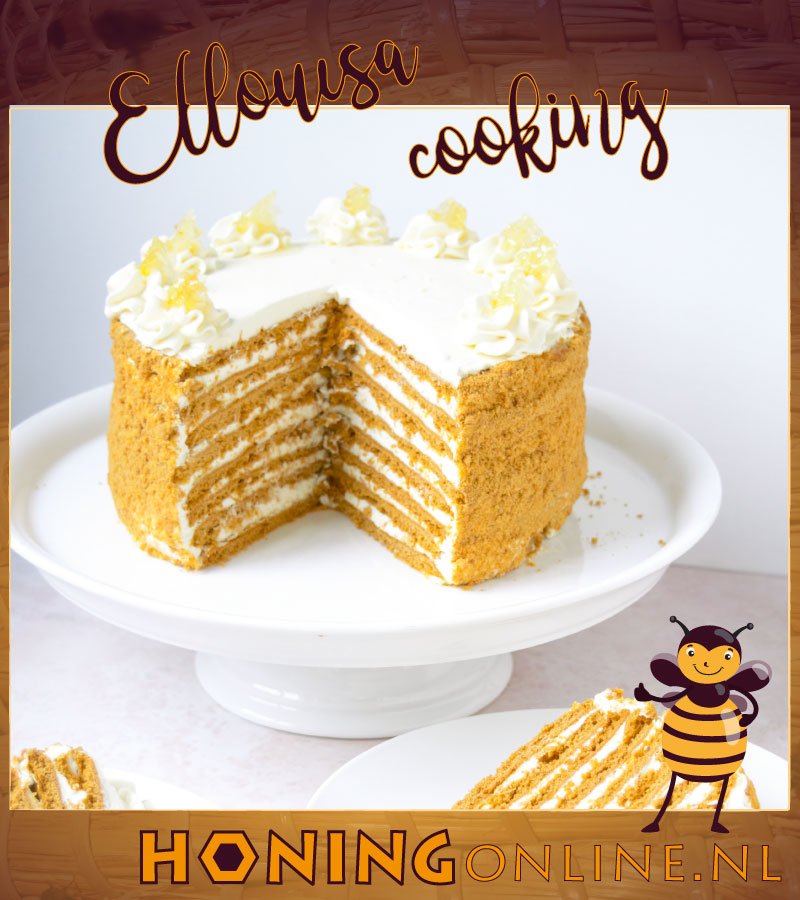 Russische Honingtaart Met Voorjaarshoning Recept Ellouisa Coocking
