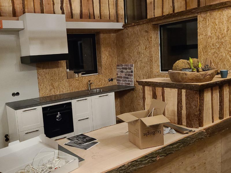 Keuken Voor De Koffie En Rustpunt De Valksche Bijenhof Wordt Geplaatst