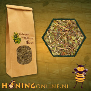 Citroenmelisse thee zoals je deze in onze webshop kan bestellen.
