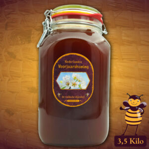 Voorjaarshoning per kilo in bulk kopen. Weckpot 3,5 kilo echte voorjaarshoning van de imker.